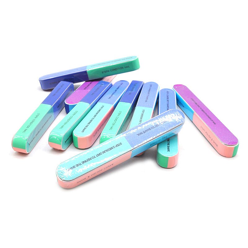 6 st/lot nagelpolering fil blockslipning pedikyr 7 sidor nagelfil slipning nagelfilar buffring grova verktyg