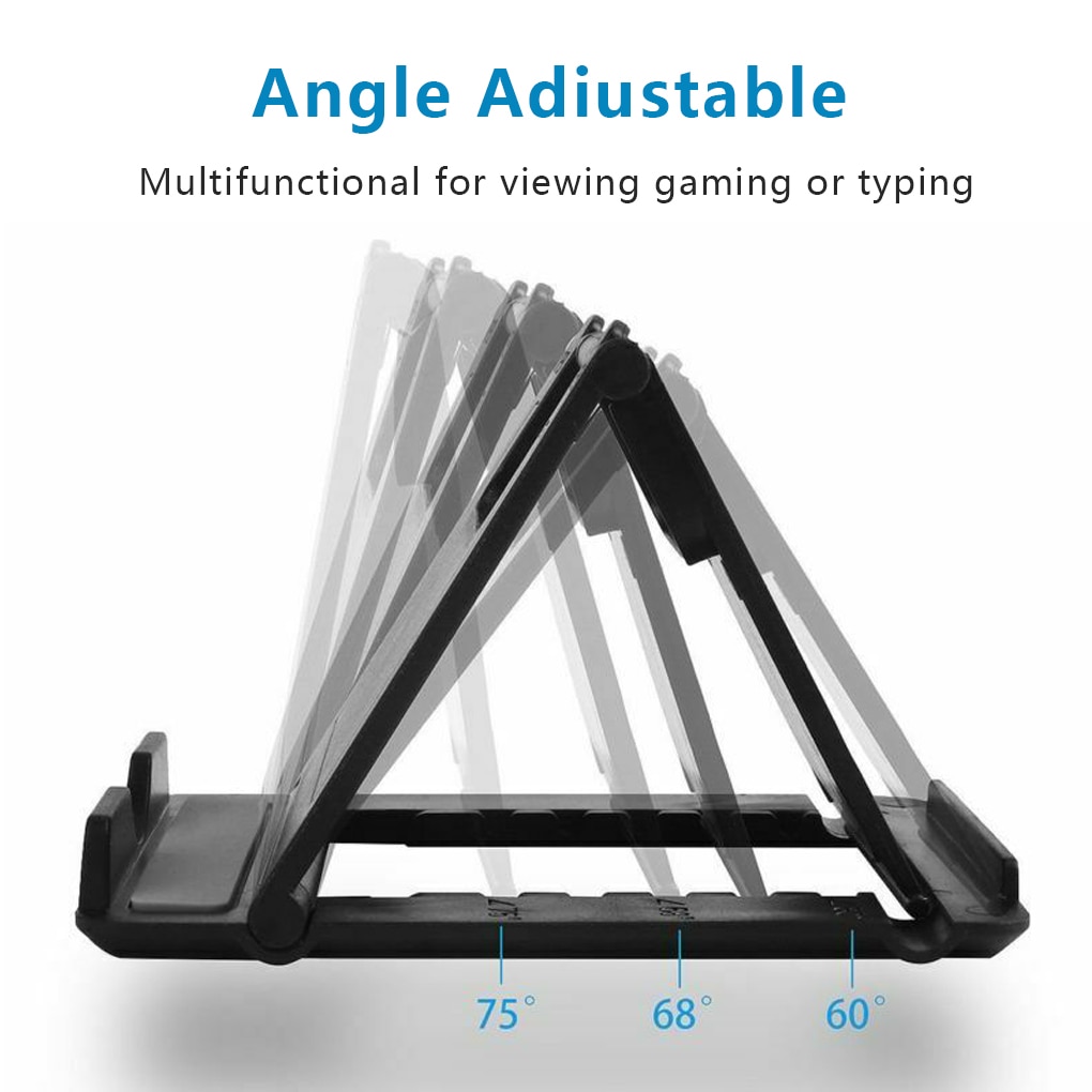 Soporte ajustable para Tablet de ángulo múltiple, soporte plegable para teléfono móvil, soporte Universal de escritorio de plástico para teléfono