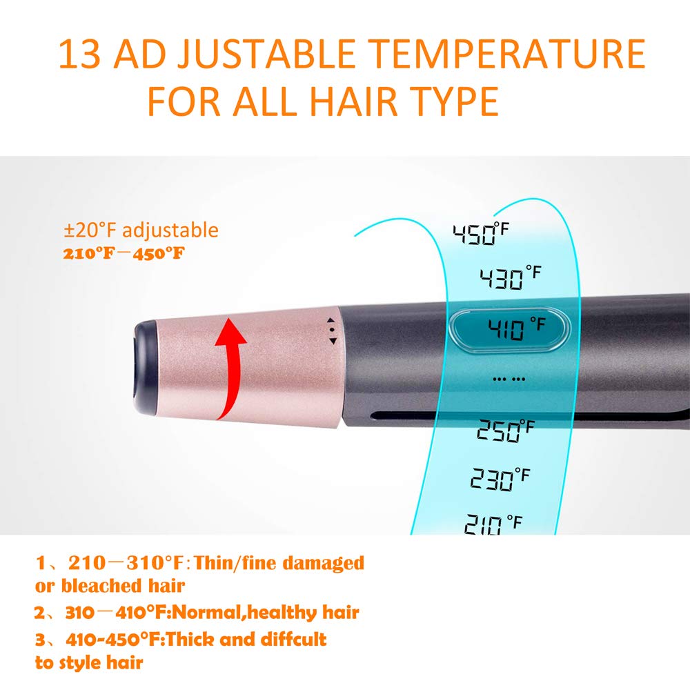 2-in-1-Haarglätter und Lockenwickler, Turmalin-Keramik, gedrehtes Glätteisen, Glätten und Lockenwickeln mit LCD für das Haarstyling