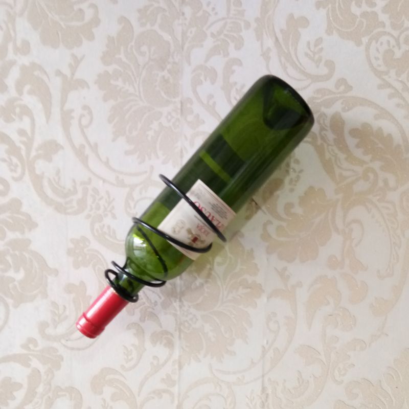 Fer Bouteille de Vin Fixé au Mur Support Étagères Présentoir de Barre de Cuisine Exposition Organisateur De Rangement Décor À La Maison