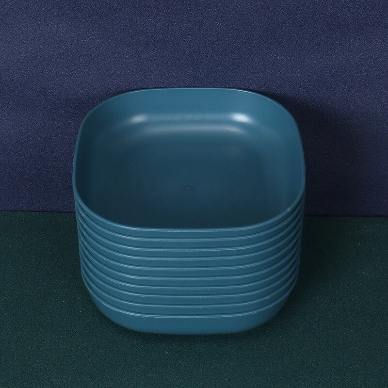 15cm głębokie kwadratowe kości plucie danie 10 sztuk słomy pszenicy antypoślizgowe ciasto danie restauracja wysokie kluski naczynia sztućce zastawa stołowa: marynarka wojenna niebieski