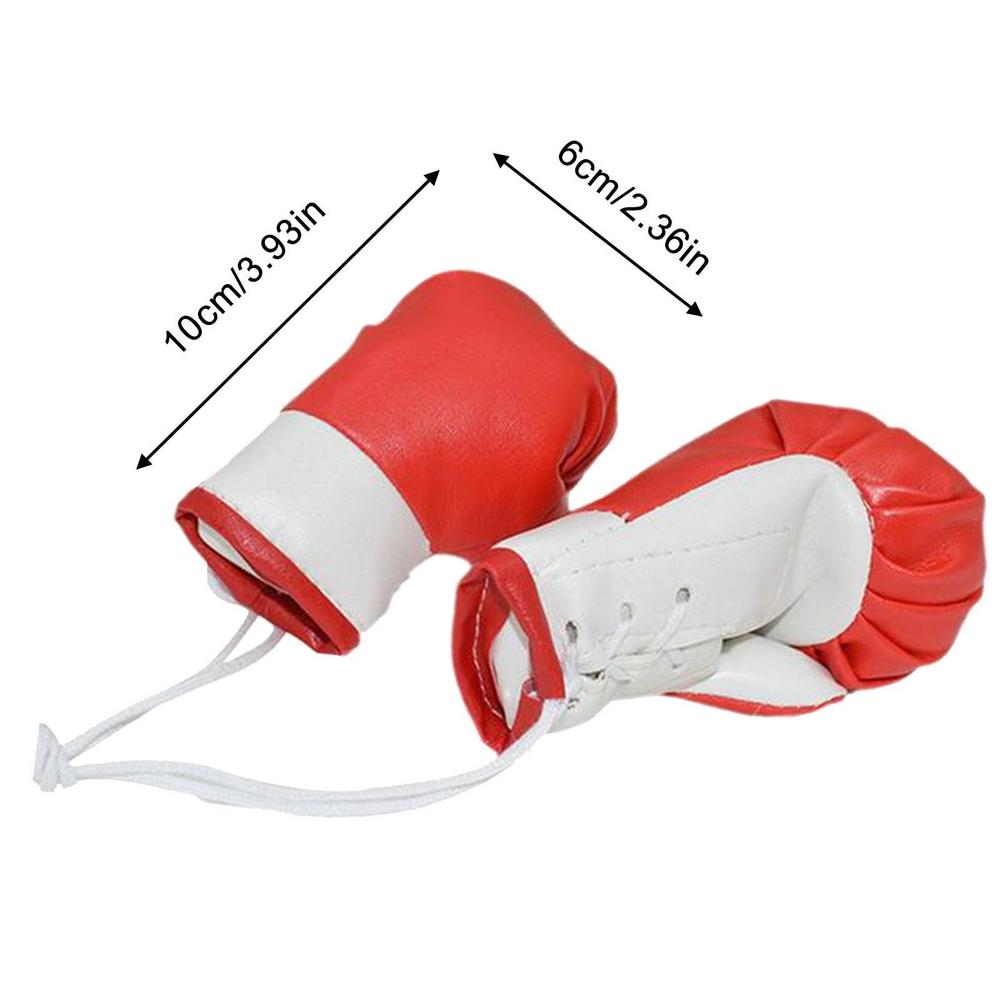 Mini-Boxhandschuhe, 2 Stück, zum Aufhängen, Boxhandschuhe für Auto, Spiegel, Miniatur-Boxhandschuhe, , Weihnachten, Ornament, zum Aufhängen von Erwachsenen und Kindern: TRANSPARENT