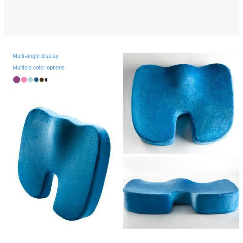cojín de esponja de Gel cómodo, cojín de espuma con memoria para asiento, cojín en forma de U anti-hemorroides para silla de oficina, cojín para asiento de coche