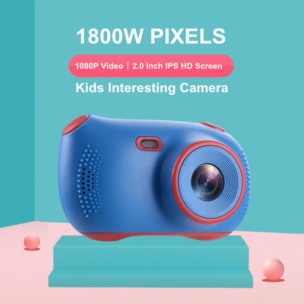 18MP mignon Mini enfants caméra dessin animé 2.0 pouces IPS écran HD 1080P numérique Vlog caméra jouet éducatif pour enfants d'anniversaire