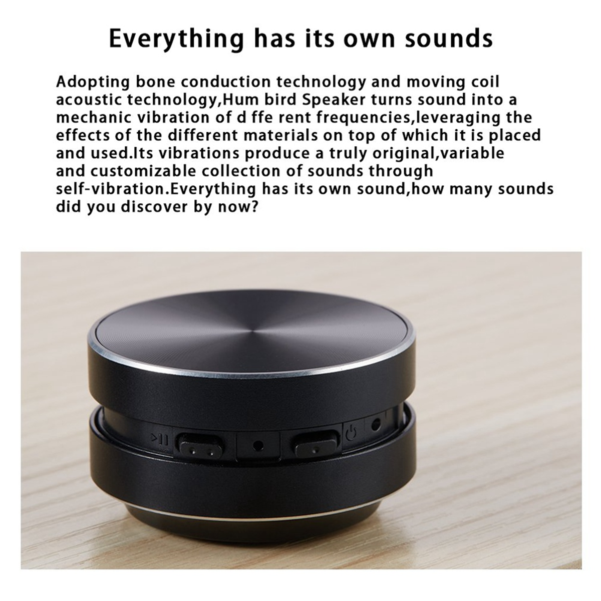 Tragbarer kompatibler Knochen leitungs lautsprecher Stereo-Sound Bluetooth-Lautsprecher (Silber)