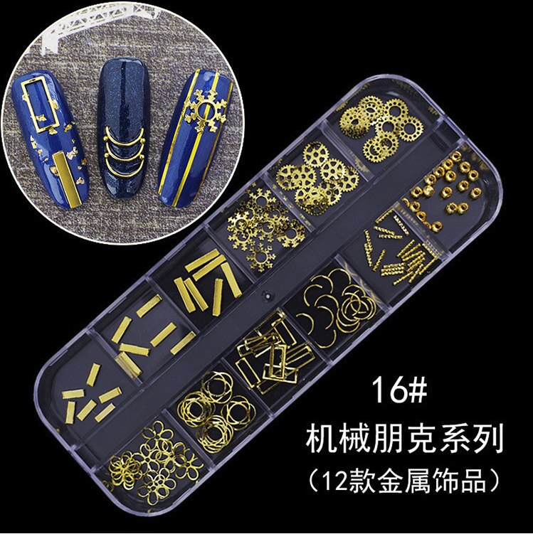 3D ongle cristal strass paillettes métal diamant Sequin Technique manucure ongle Art déco Nail Art bijoux: 16