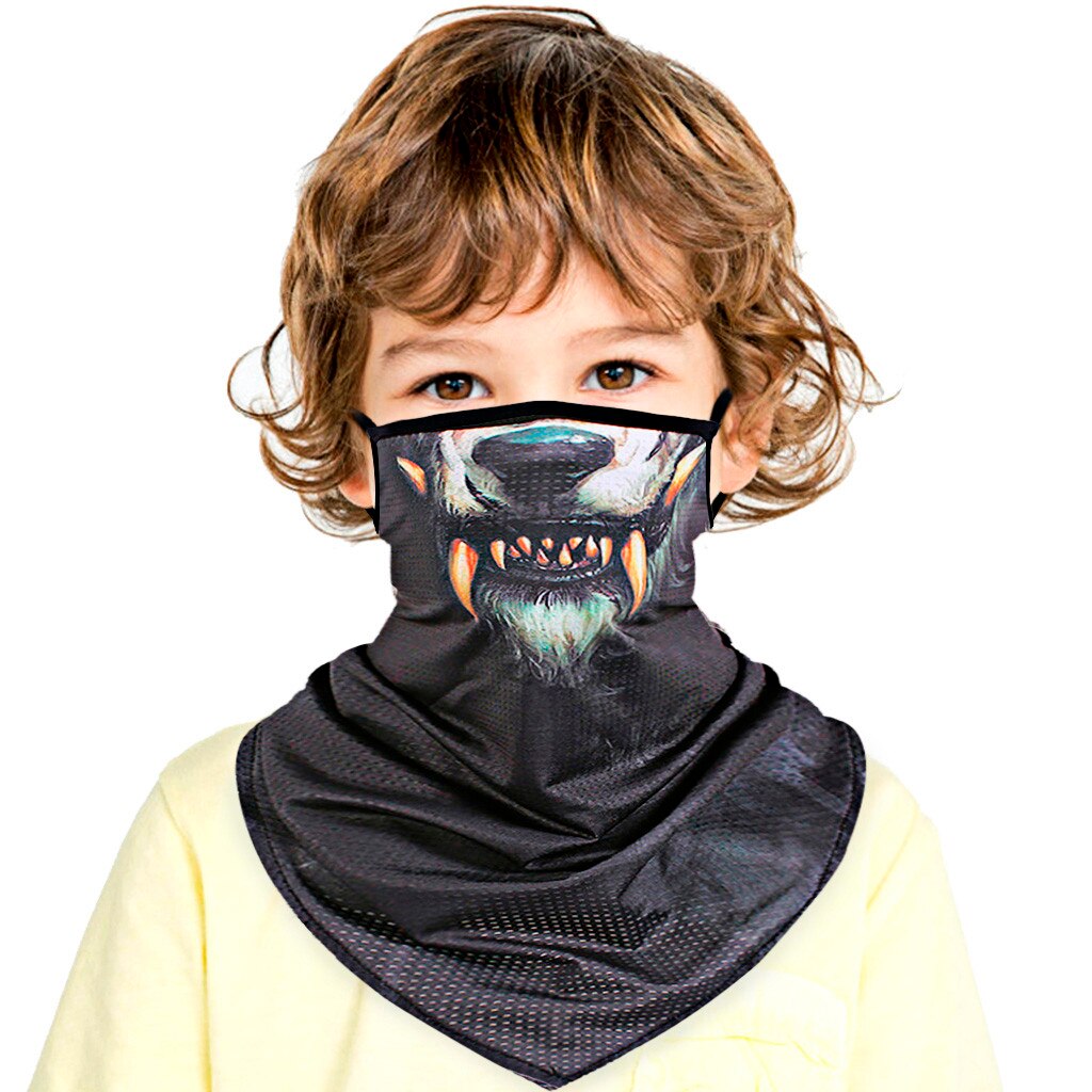 40 # niños pañuelos para niños Unisex Rave Bandana cuello polaina tubo Headwear Face Scarf senderismo bufandas bloqueo de los pies