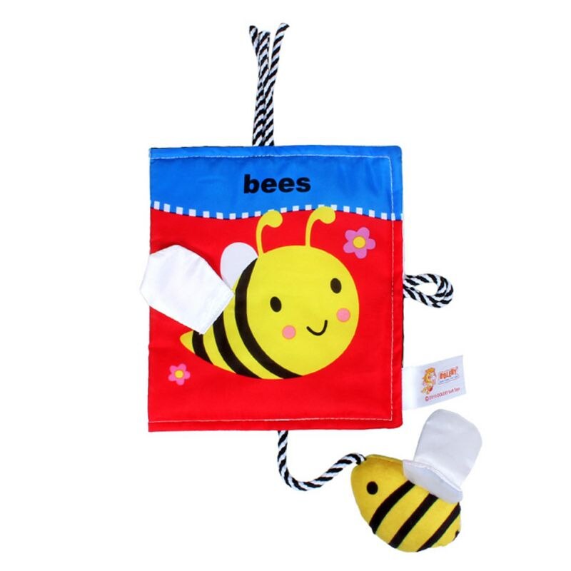 Baby Cartoon Cloth Book Animal Puzzle Toys Perfect For Kids Infants Education Development - Newborn Canvas Bed Gallery Bumper Pa