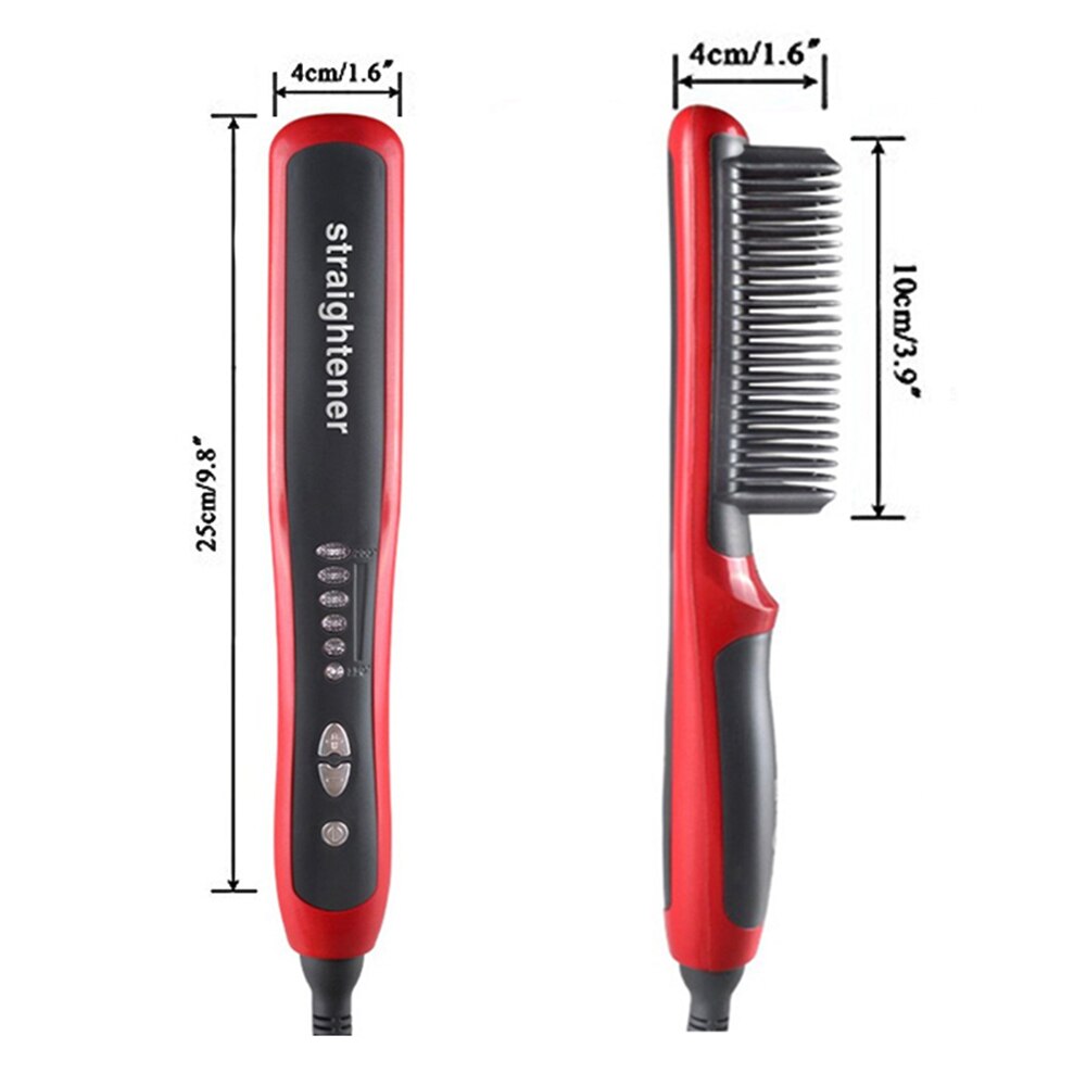 Verwarmende kam stijltang baard stijltang voor mannen gladmakende haarstijlborstel haarstyler gereedschap kam voor baard