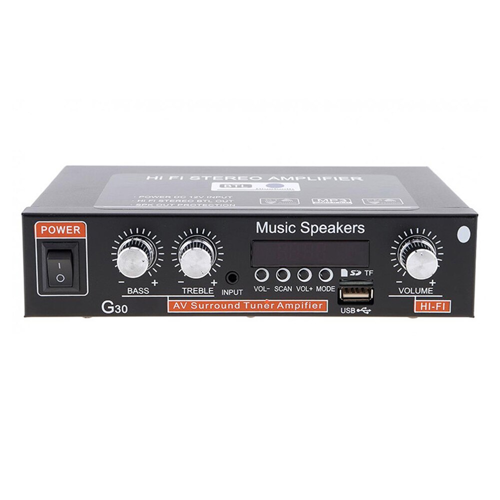 G30 Gebruik Audio Multifunctionele Stereo 2 Kanaals Home Afstandsbediening Digitale 12V Bass Elektronica Auto Versterker Hifi