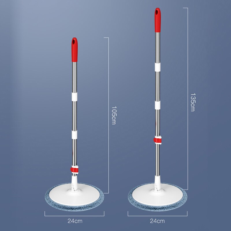 JOYBOS Cleaning Free Floor Mop Household Round Spin Mop for Wash Floor,Wet and Dry Flat Mopping Mop with 2 Cloth