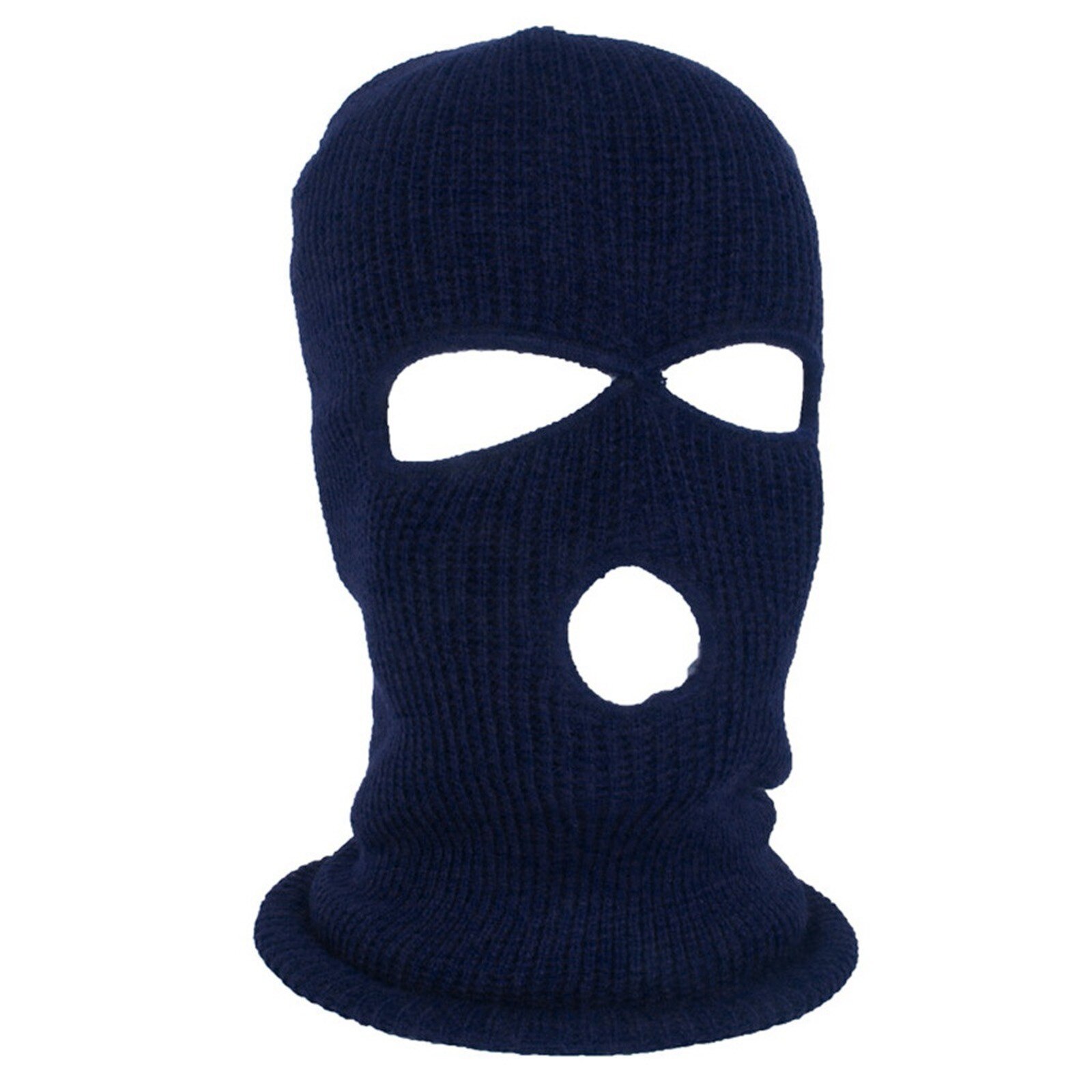 Skidmask stickat ansiktsskydd vinterbalaclava helmask för vinter utomhus sport cs vinter tre 3 håls balaclava stickad hatt