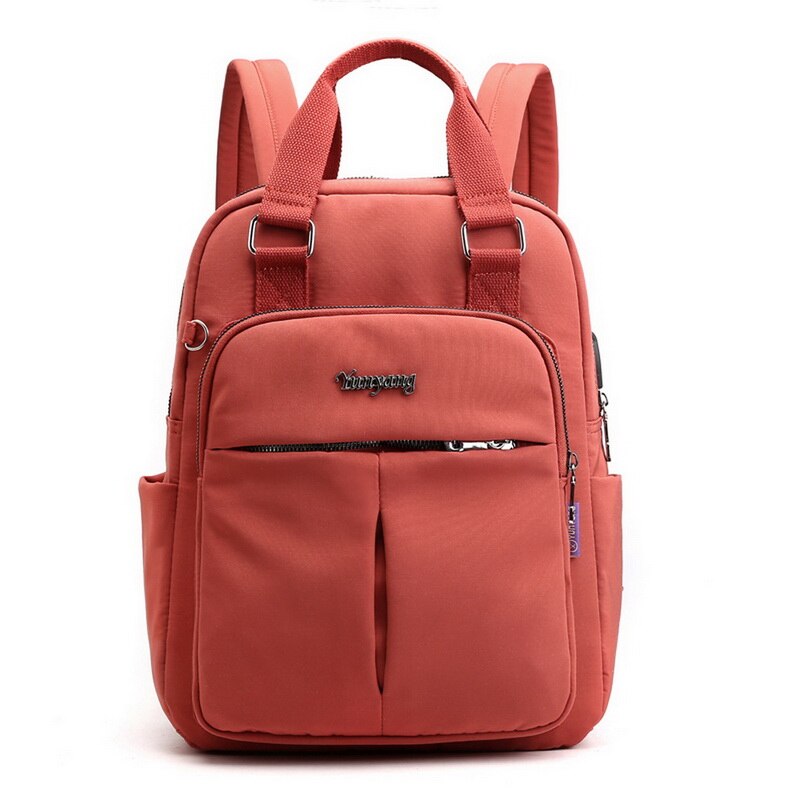 Girls Laptop Backpacks Pink Men USB Charging Bagpack Women Travel Backpack School bags Bag For boys Teenage mochila escolar: orange