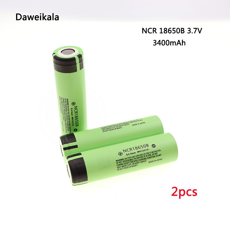 Daweikala For Original Japan imports 18650 battery NCR18650B 3.7V 3400mAh battery Rechargeable Li-ion 3.7v battery