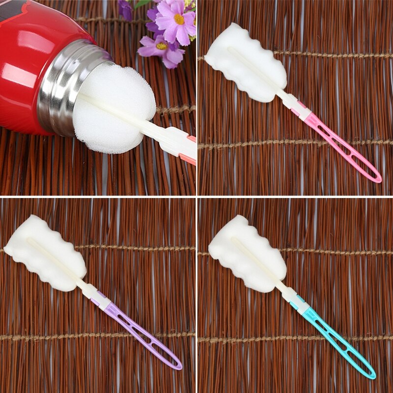 Baby Milk Feeding Bottle Sponge Brush Nipple Cleaning Cup Scrubber Cleaner Tool