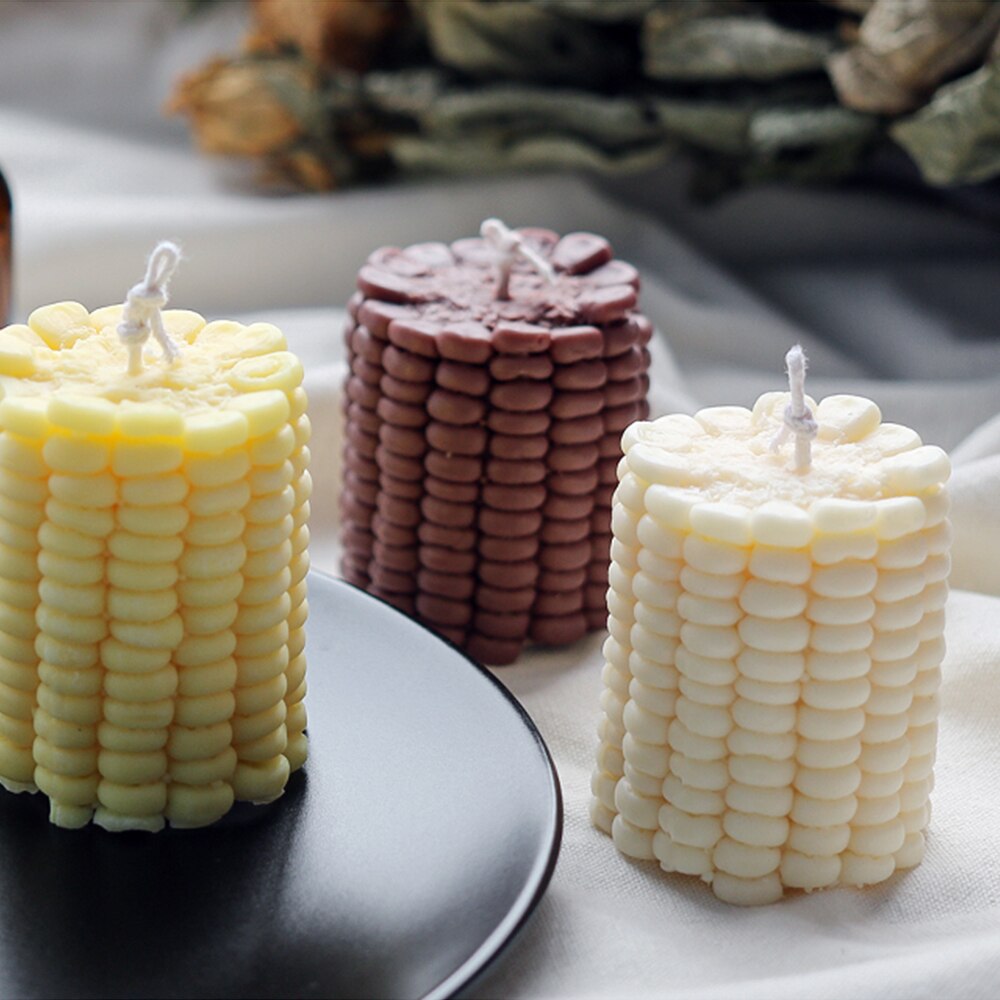 SJ 3d candle molds Silicone candle Aromatherapy Diy corn shapes Fondant Handmade Craft Saop Maker