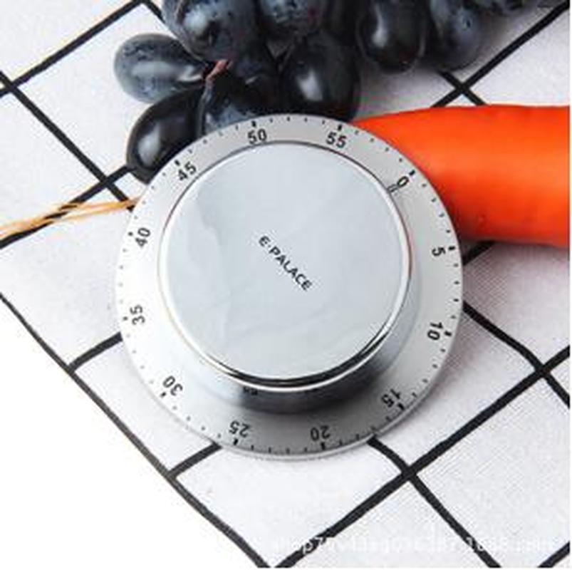 1PCS Manual Magnetic Base Stainless Steel Kitchen Timer Mechanical Timer Countdown Kitchen Tools Cookware ZM912