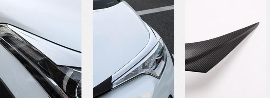 Für Toyota C-HR CHR ABS Auto Scheinwerfer rahmen licht augenbraue abdeckung trimmen Chrom Styling Außen Zubehör