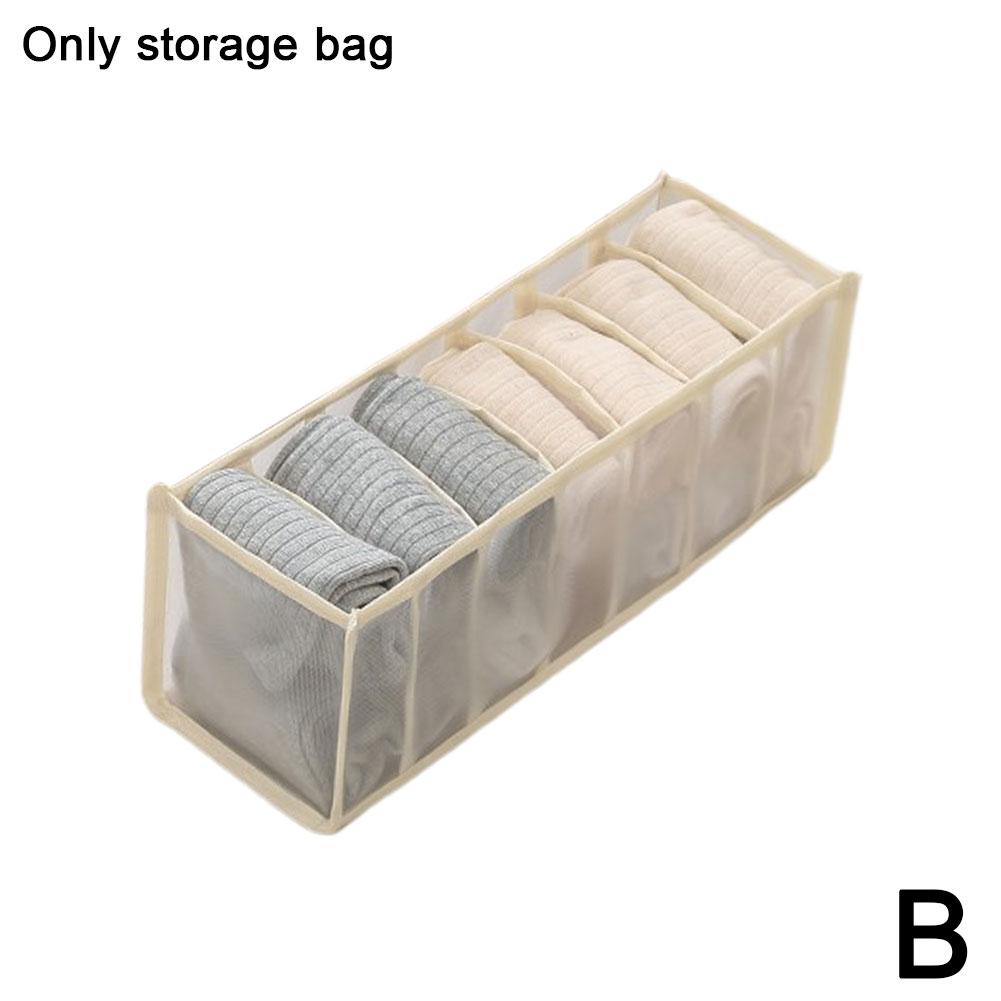 Foldable Drawer Organizers for Underwear, Socks, Bras - Closet Storage Boxes & Dividers: light green