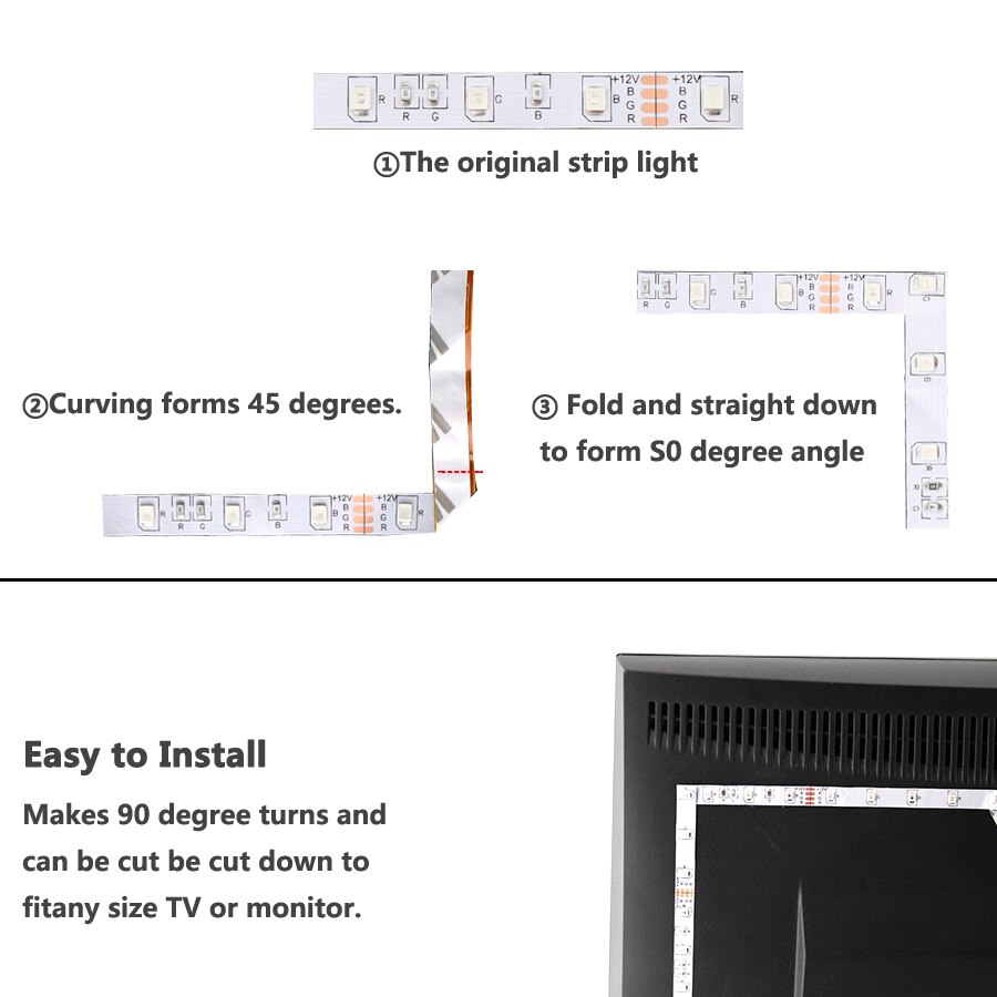 12V luces LED 12V LED tira RGB 2835 cinta de luz LED RGB NO impermeable 5M 12V 60LEDs RGB tira de cinta Flexible de TV de fondo