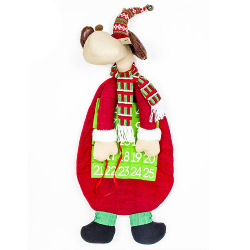 Felt Christmas Advent Calendar With Pockets Wall Hanging Santa Felt Advent Calendar 25 Days Countdown Calendar For Home Decor