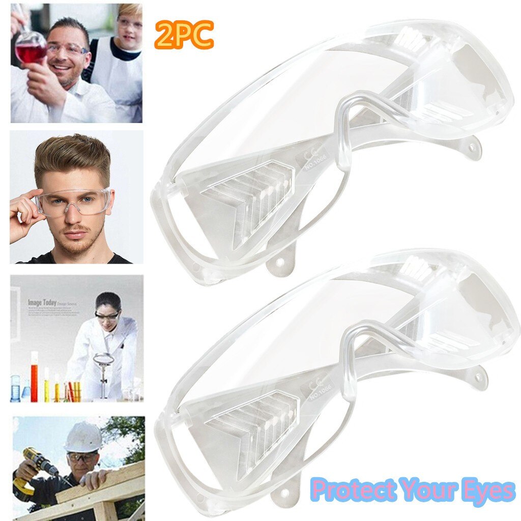# H45 1/2Pcs Volwassenen Anti Speeksel Goggles Veiligheidsbril Anti-Dust Fog Eyewear Outdoor Fietsen Anti-Droplet Bril Keuken Gereedschap