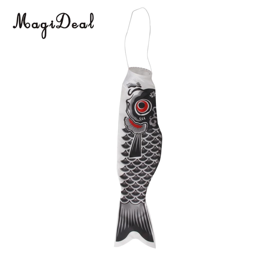 MagiDeal-masque à vent japonais | 40cm/55cm/70cm/100cm/150cm, drapeau carpe Koi Nobori poisson voilier décoration de fête à domicile