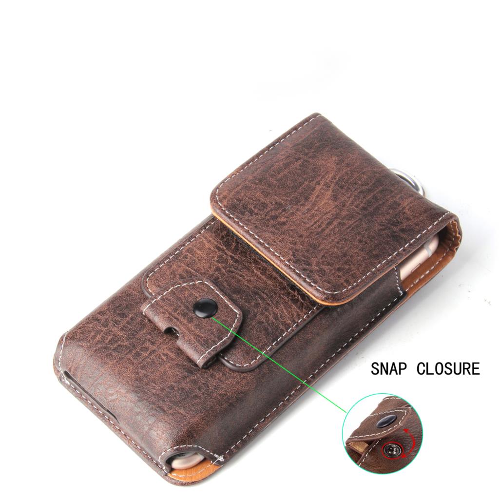 Universele Pouch Lederen Case Voor Nokia 6.2 4.2 3.2 2.2 3 5X5X6X7X71 taille Tas Magnetische holster Riemclip Telefoon Cover
