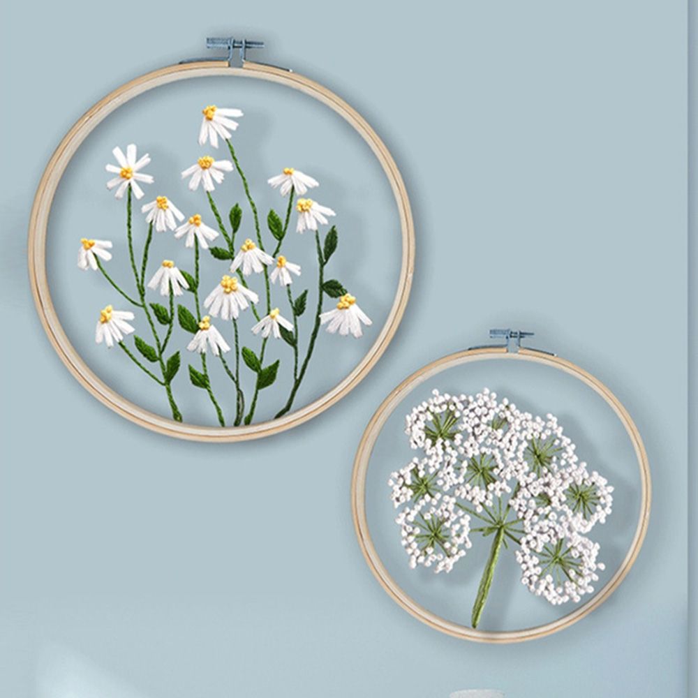 Juego de bordado de malla europea para principiantes, Kit de costura de bordado, pintura de flores, costura completa,