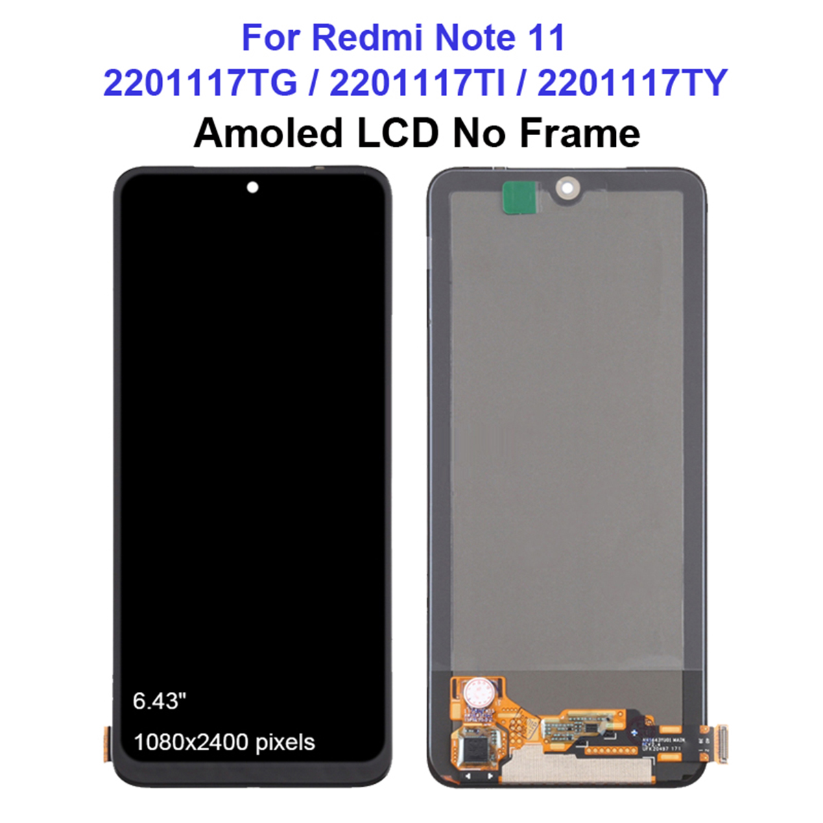 Original For Xiaomi Redmi Note 11 4G 5G LCD Display Touch Screen Replacement Digitizer For Redmi Note11 2201117TG 21091116AC LCD