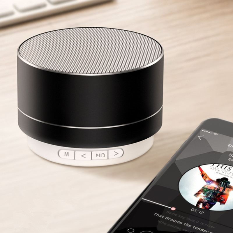 Altavoz de Metal A10 con Bluetooth, inalámbrico, portátil, Audio para coche, deslumbrante grieta, luces LED, Subwoofer, compatible con tarjeta TF, carga USB para PC