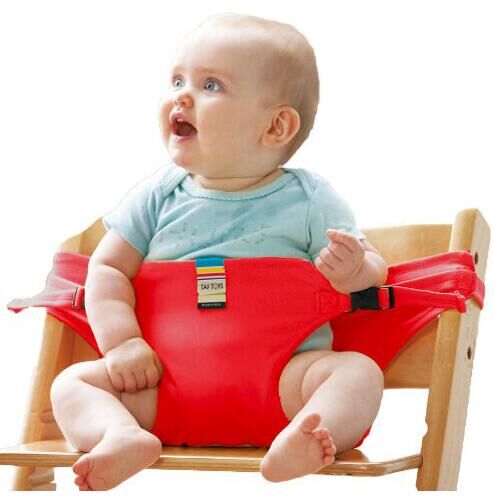 Babystol bærbart spædbarnsæde produkt spisestue frokoststol / sikkerhedssele, der fodrer højstolssele baby foderstol  #62: Rød
