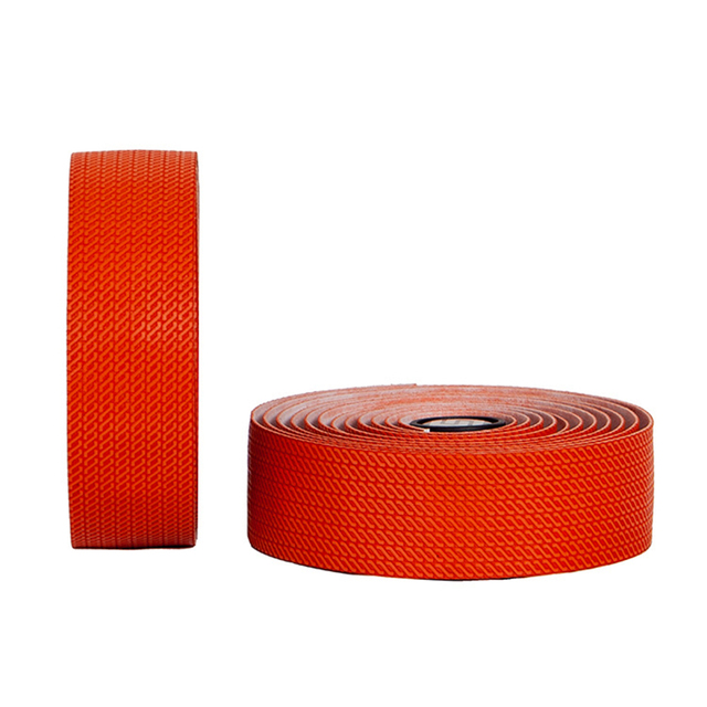 Bicycle Handlebar Tape PU EVA Road Non-Slip Grip Wrap Bike Handlebar Straps With Shock Reducing Foam/2 Bar Plug: orange