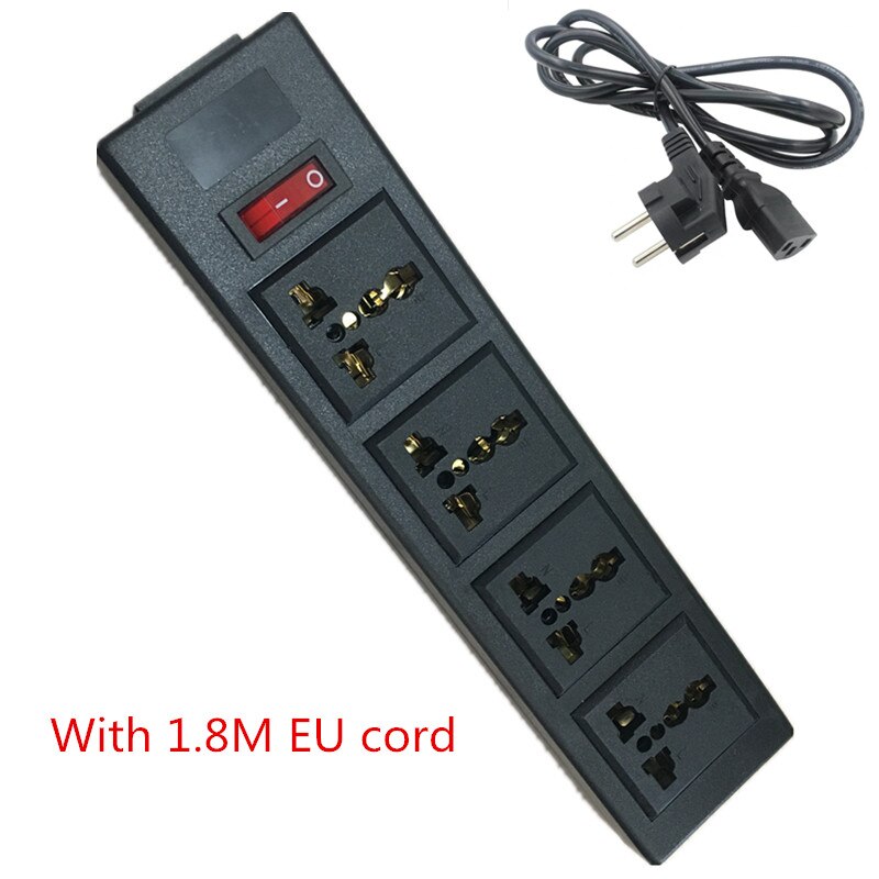 Multifunction 250v 13a 4 jack Universal power outlet PDU strip IEC320 plug adaptor desktop extension socket power cord converter