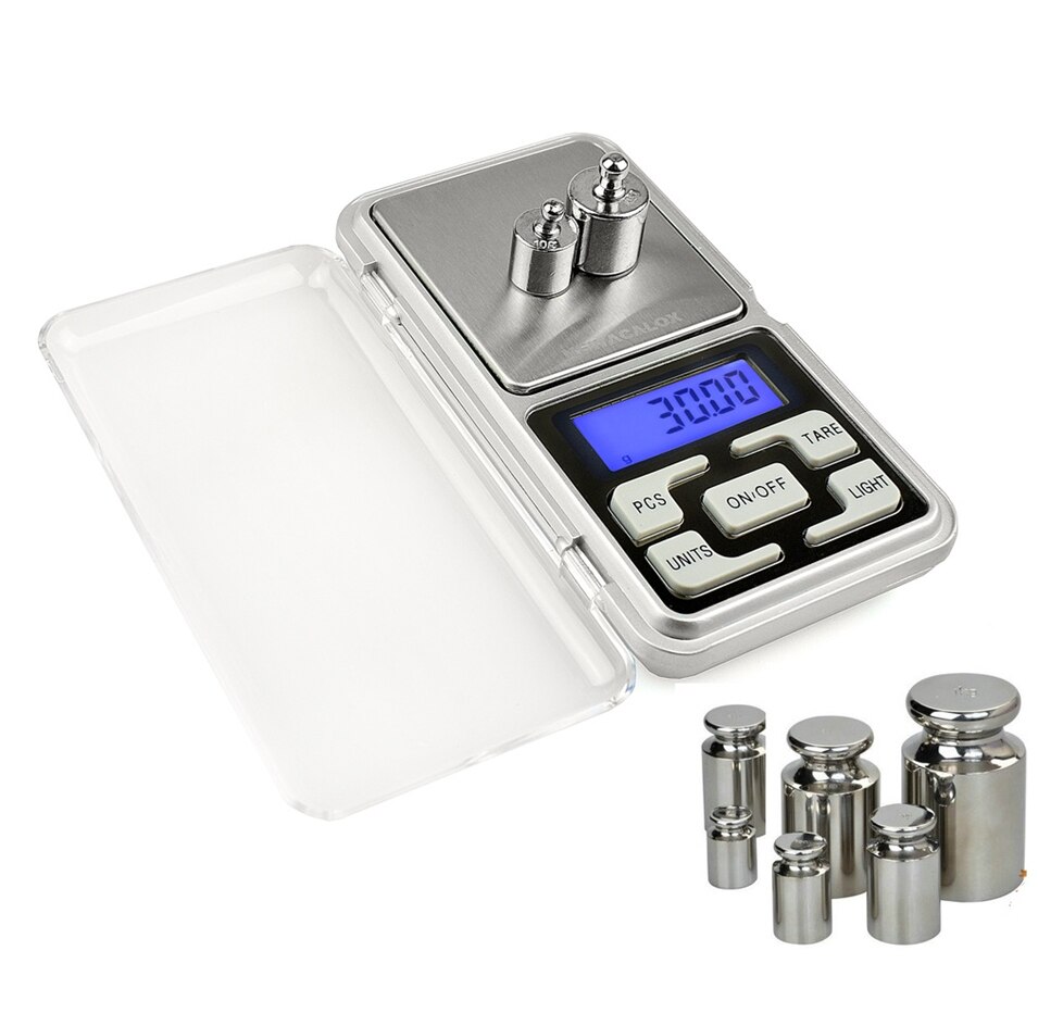 200g/300g/500g x 0.01g mini-zakweegschalen voor goud, sterling zilver, sieraden, weegschalen, elektronische weegschalen