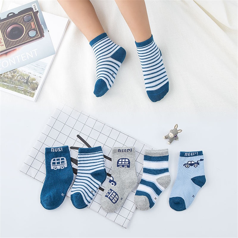 5pairs/set Children Socks For Boys Breathable Cotton Children Sport Socks Spring Summer Toddler Socks calcetines niña