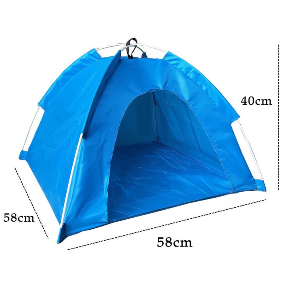 Indoor Outdoor Huis Ademend Portable Wasbaar Pet Puppy Kennel Hond Kat Glasvezel Vouwen Blauwe Tent Voor Reizen