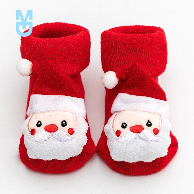 Kids Children's Socks for Girls Boys Thicken Print Cotton Toddlers Baby Christmas Socks for borns Infant Short Socks Clothin
