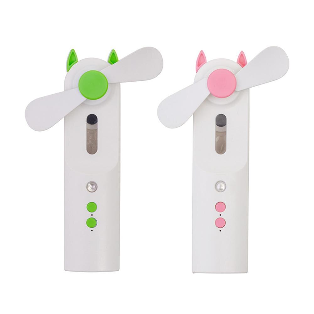 Usb Mini spray Fans Electric Portable Hold Small Fans Originality Small Household Electrical Appliances Desktop Electric Fan: green