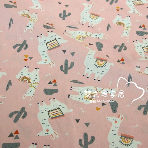 160cm * 50cm Karikatur Alpaka baumwolle stoff DIY bettwäsche bekleidung kleid Patchwork stoff freundlicher handarbeit baumwolle tuch: C