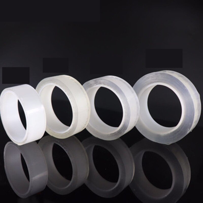 Transparent Nano Tape Washable Reusable Double-Sided Tape Adhesive Nano Traceless Sticker Removable Glue Cleanable