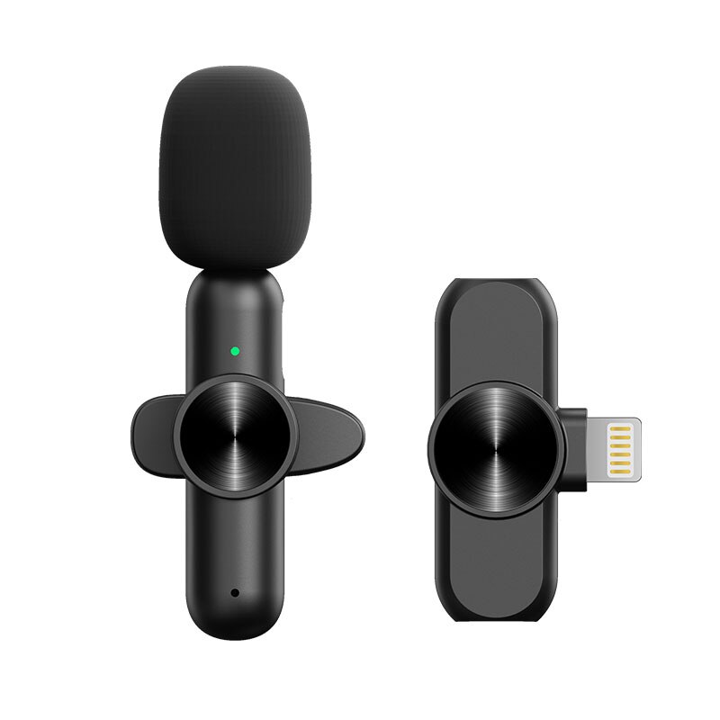 Wireless Lavalier Microphone Portable Rechargeable Mini Mic Audio Video Recording for IOS Android Live Broadcast