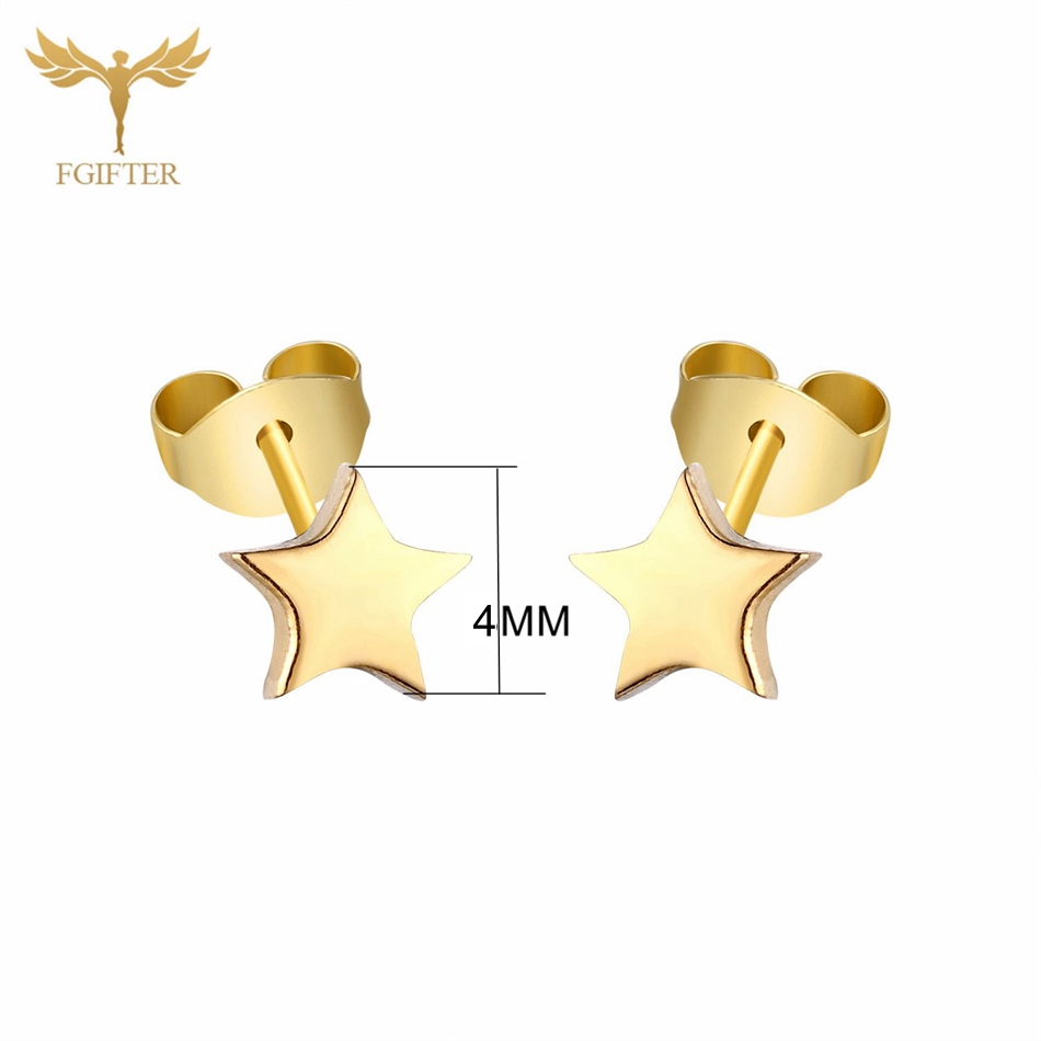 12 pares de pendientes de estrella para mujer y hombre, joyería para Piercing en la oreja, conjunto de pendientes de tuerca de acero inoxidable, , de de reventa: Chapado en zinc azul