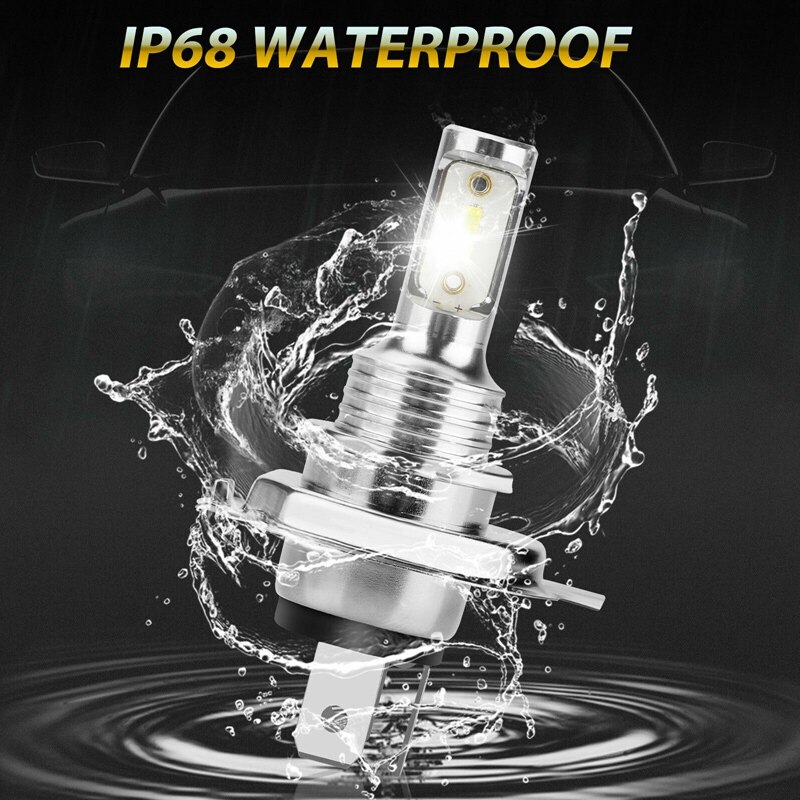 Faros LED CreeLED H4 9003 HB2, 2600W, Bombilla de haz Alto y Bajo, 6000K, xenón blanco, 2 uds.