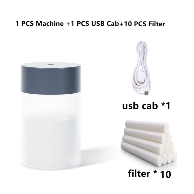 220ML Portable USB Small Water Ultrasonic Spray Humidifier Mini Visual level Desktop Atomizer for Car Home Office: 2-10