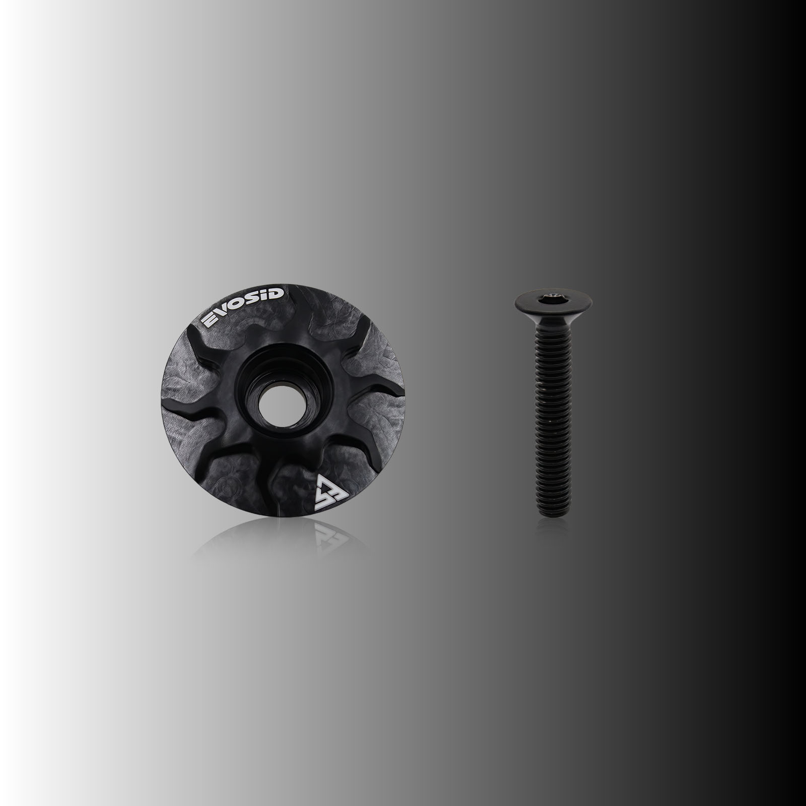 EVOSID Bicycle Headset Cap MTB Road Bike Stem Headset Top Cap Cover CNC with Screw for 28.6mm Fork Head Tube Cycling Accessories: black