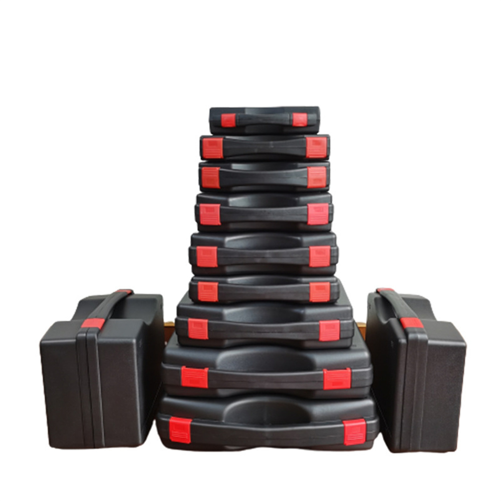 Zwarte Pp Gereedschapskist Plastic Dozen Verdikte Doos Auto Reparatie Tool Koffer Gereedschapskoffer Plastic Gereedschapskist Draagbare Koffer Onderdelen Doos