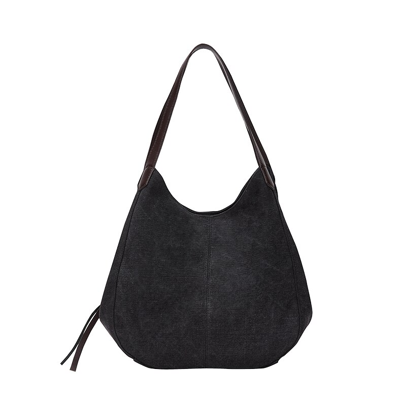 DIDA BEAR femmes toile sacs à main femme Hobos unique sacs à bandoulière Vintage solide multi-poches dames Totes Bolsas