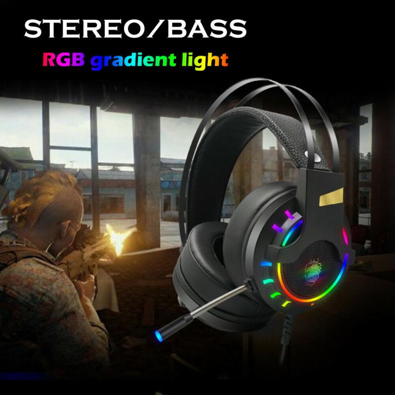 Gaming Headsets 3.5mm Wired Gamer Headphones Stereo Sound Surround Headsets USB With Mic Gaming Overear PC Laptop Tablet Gamer