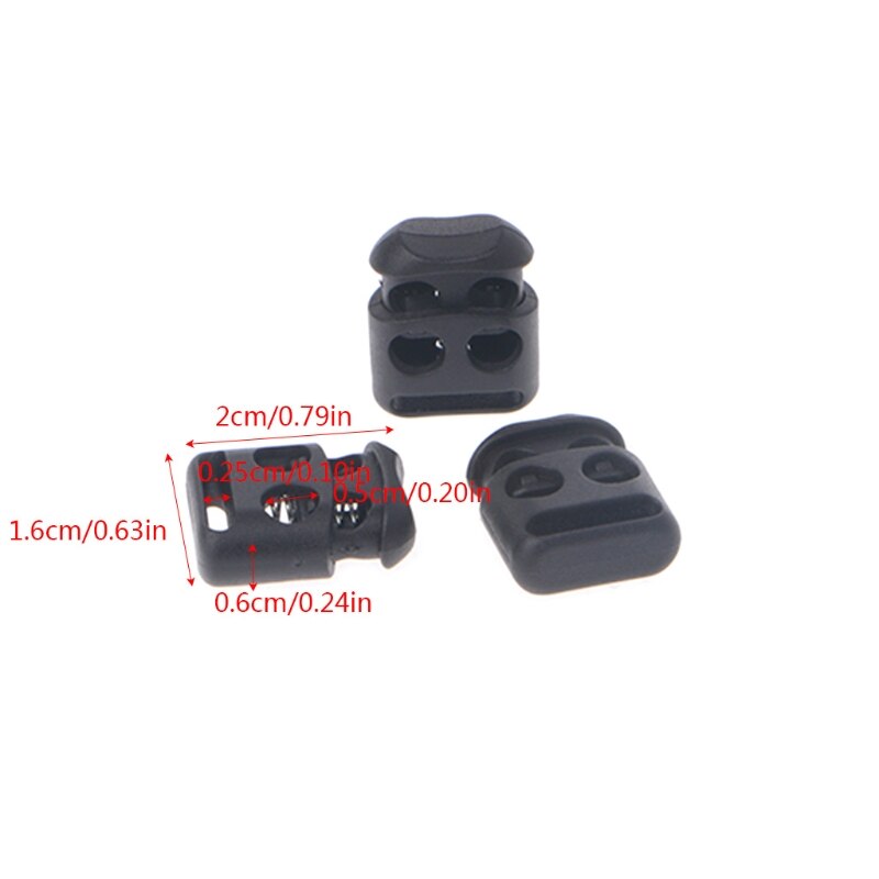 10 Pcs/Lot Non-Slip Shoelace Buckle Clip Stopper Rope Clip Clamp Cord Cable Lock